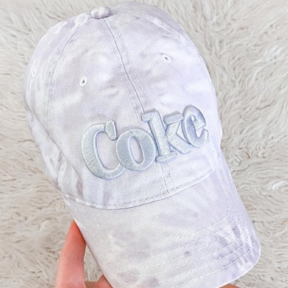 🆕🧢 COKE Tie Die Baseball Cap Hat Purple